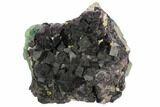 Dark Purple Cubic Fluorite Crystal Plate - China #128569-1